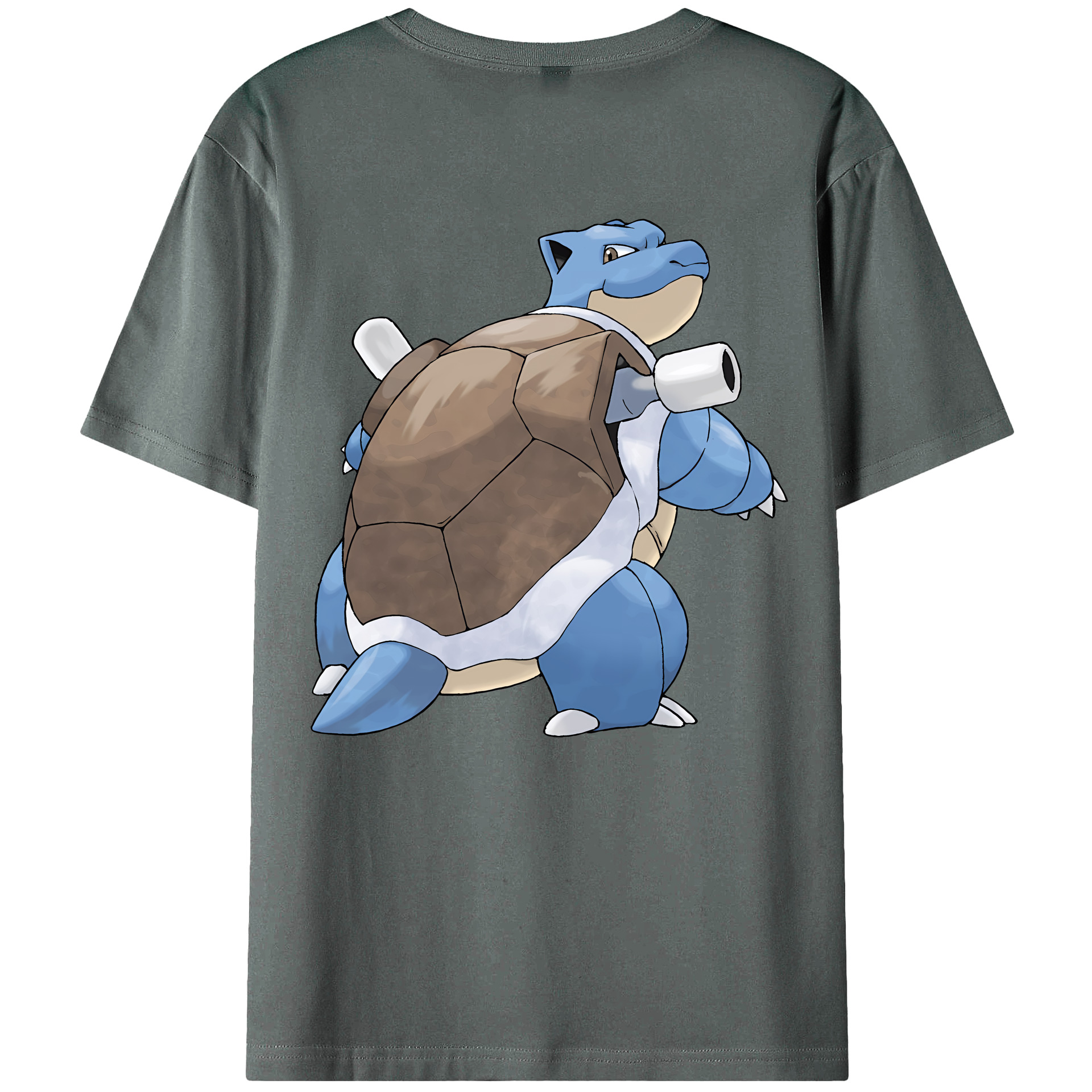（画像用） ポケットモンスター Pokémon 綿100％ メンズ半袖Tシャツ（バックプリント） 通気性